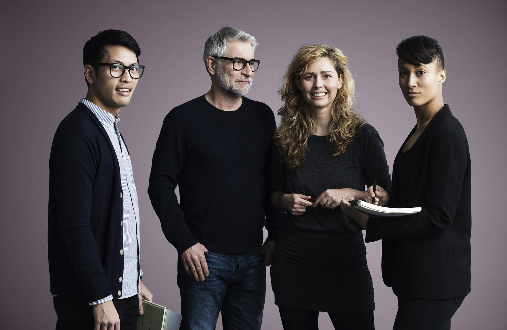 a group of 4 workers